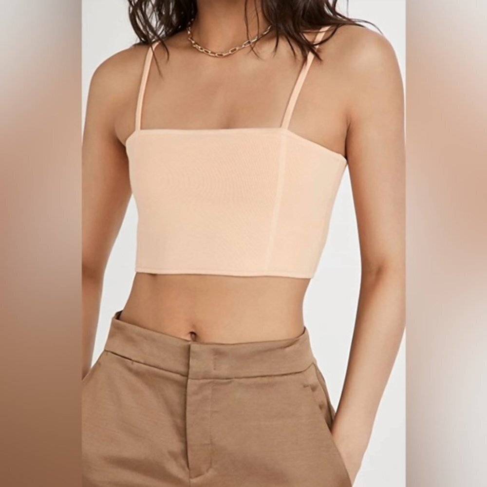 Alc Winnie crop knit camisole in apricot X-large new